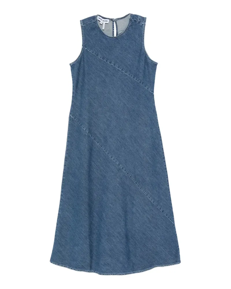 DKNY seam-detail sleeveless midi dress - Blau Blau