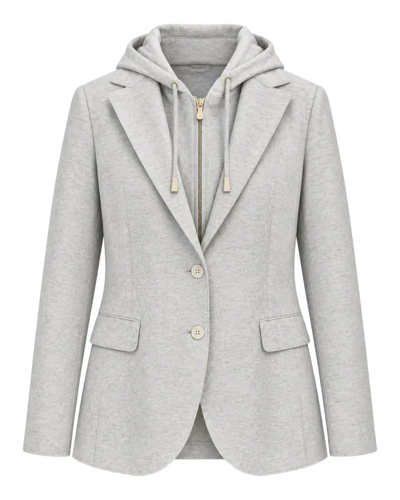 Eleventy hooded layered jacket - Grau Grau