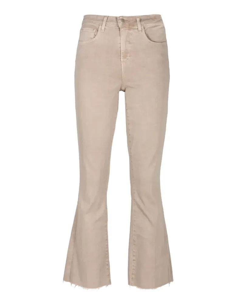 L'Agence Kendra cropped flared jeans - Nude Nude