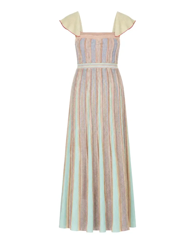 forte_forte Maxikleid mit Falten - Rosa Rosa