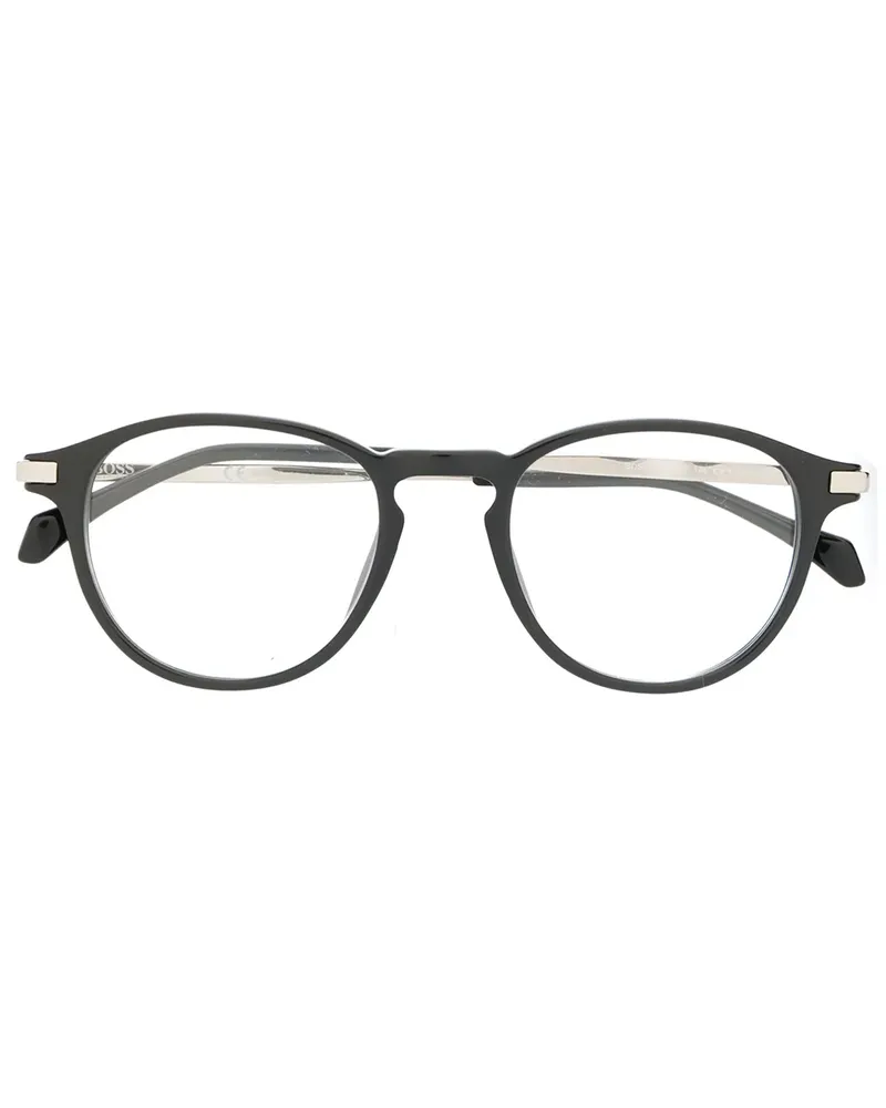 HUGO BOSS Brille mit rundem Gestell - Schwarz Schwarz