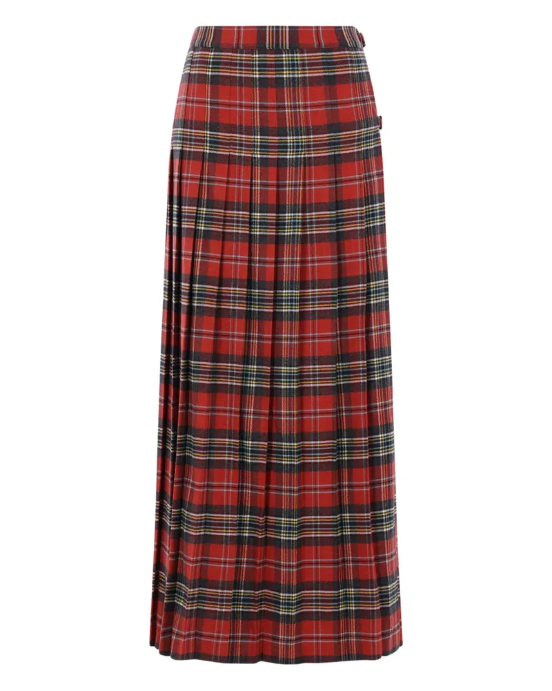 Meta Campania Collective check buckle midi skirt - Rot Rot