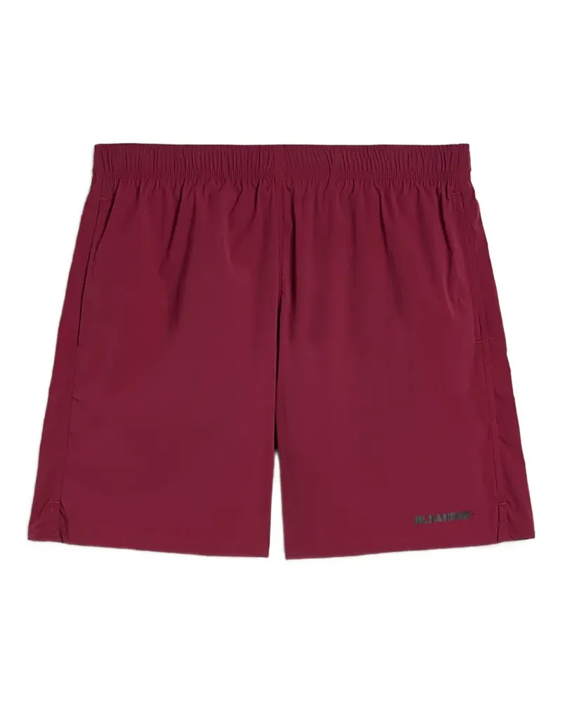 Jil Sander Badeshorts mit Logo-Print - Rot Rot