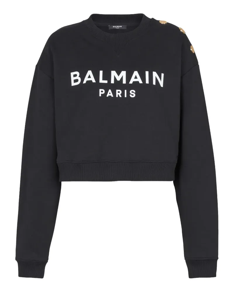 Balmain Sweatshirt mit Logo - Schwarz Schwarz