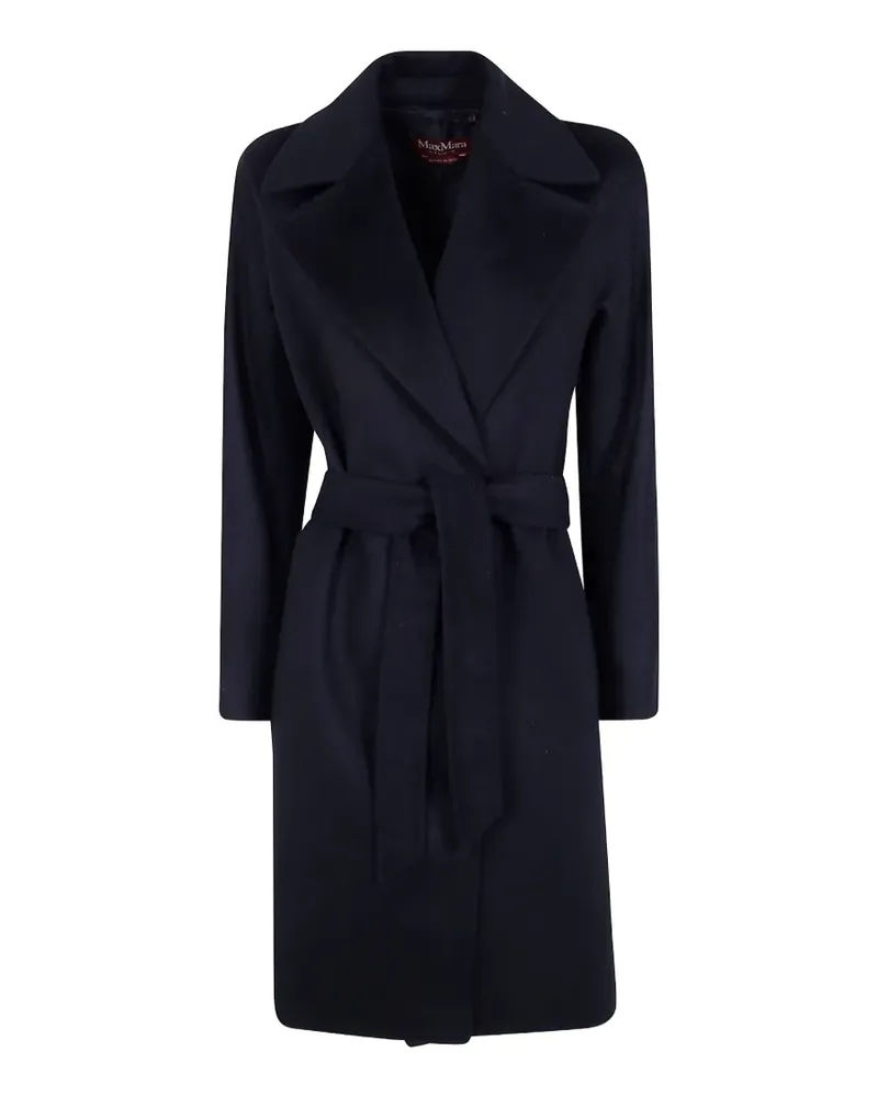 Max Mara Doppelreihiger Mantel mit Gürtel - Schwarz Schwarz