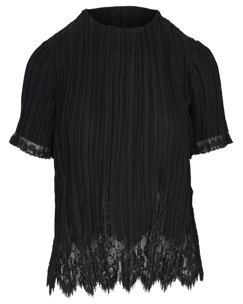 Zimmermann Plissierte Bluse Schwarz