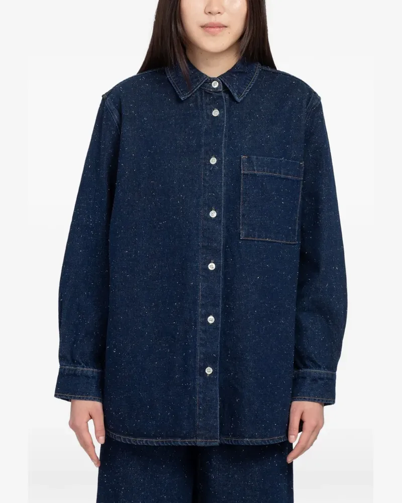 Minimum Layne flecked shirt - Blau Blau