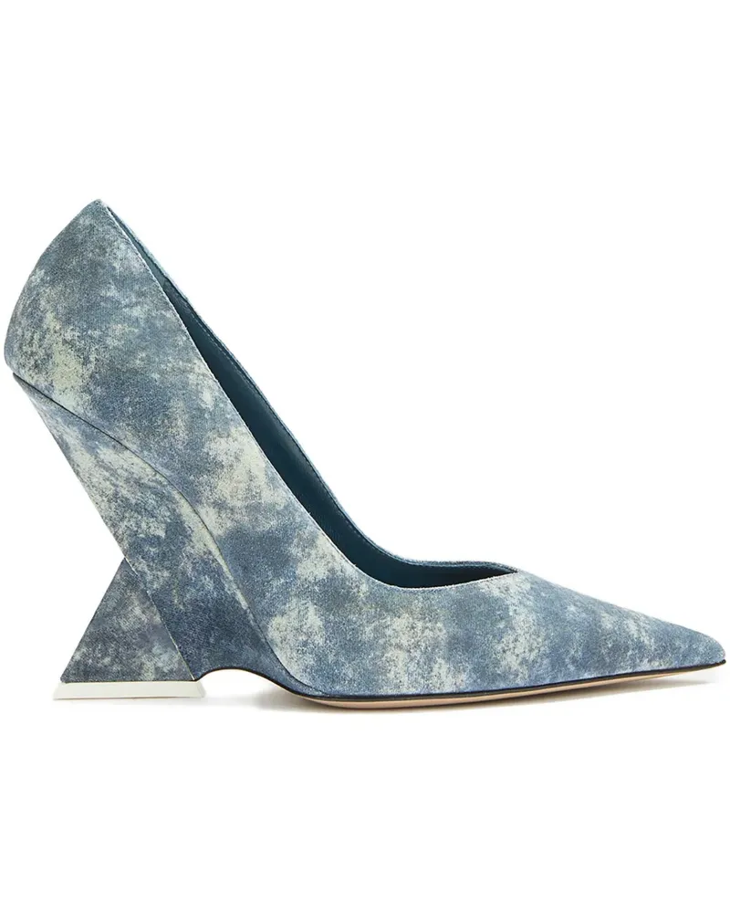 ATTICO 105mm Cheope pointed-toe wedge pumps - Blau Blau