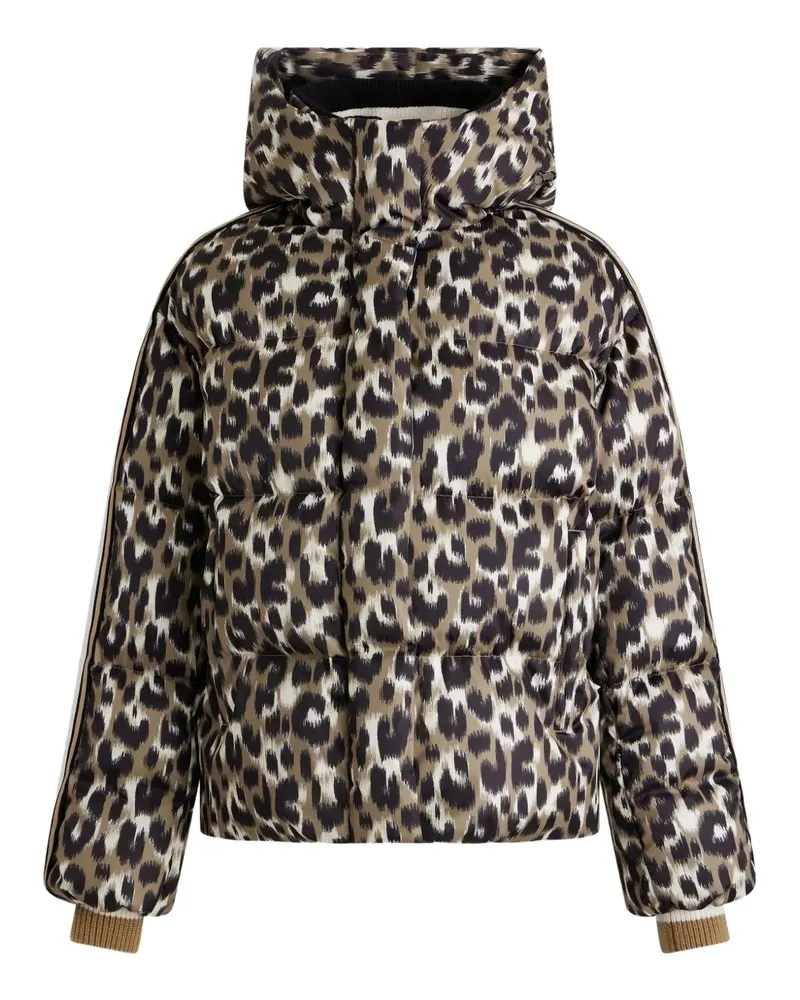 FUSALP leopard-print quilted ski jacket - Braun Braun