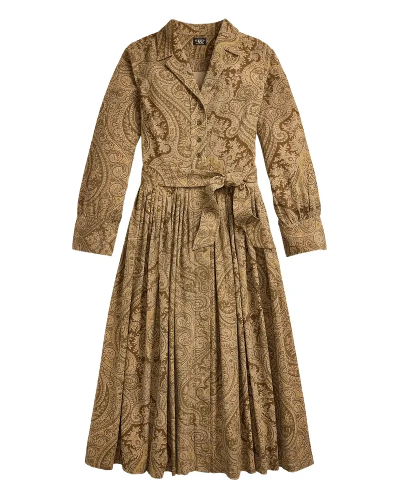 Ralph Lauren Gemma Gürtel-Kleid mit Paisley-Print - Braun Braun
