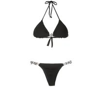 Bikini mit Seildetails - Schwarz