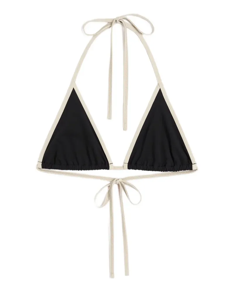 Totême Stripe Tie Bikinioberteil - Schwarz Schwarz