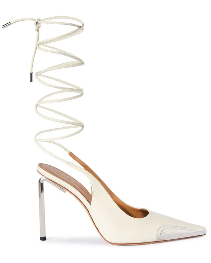 OFF-WHITE Allen Slingback-Pumps mit Schnürung Weiß