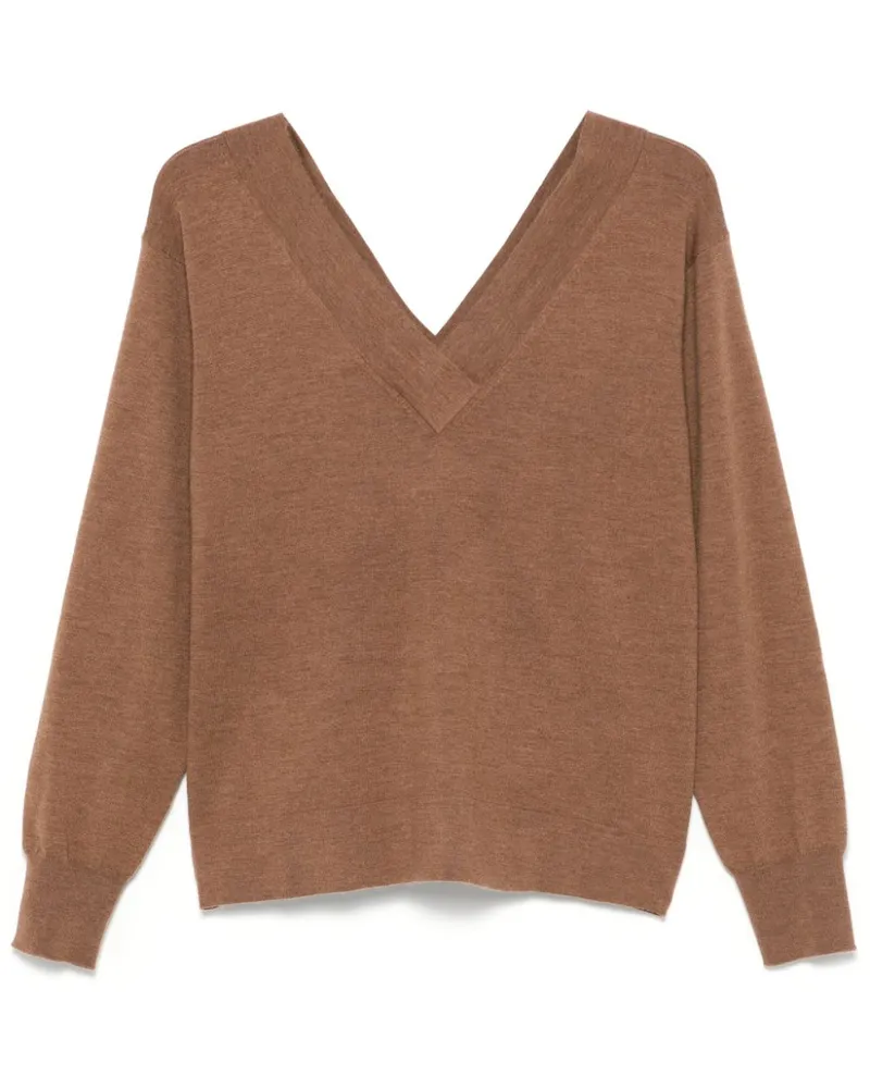 P.A.R.O.S.H. Pullover mit V-Ausschnitt - Braun Braun