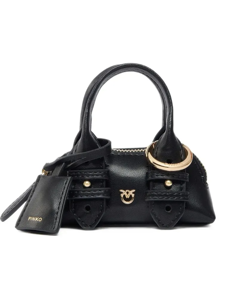 Pinko Love Birds Mini-Tasche - Schwarz Schwarz