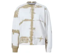 Sweatshirt mit Batikmuster - Weiß