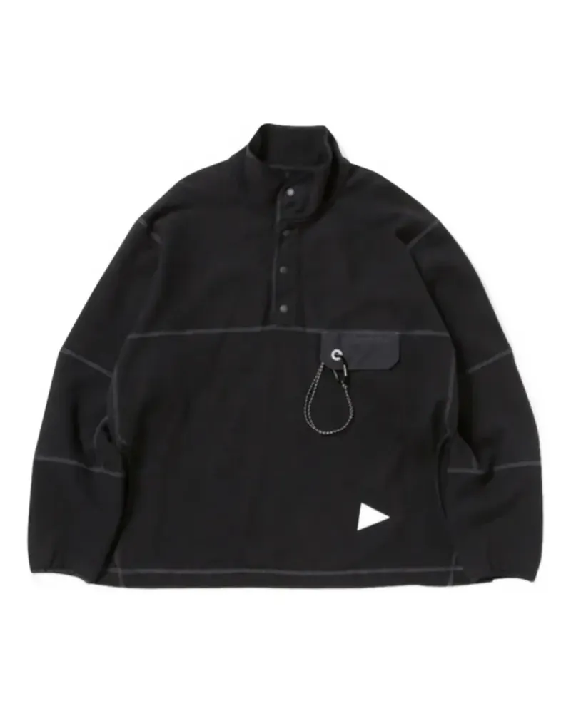 and wander buttoned chest-pocket sweater - Schwarz Schwarz