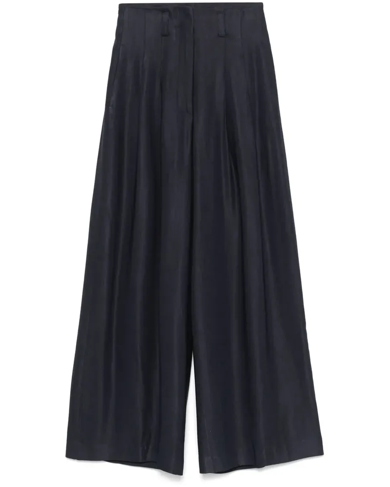 Peserico Plissierte Palazzohose - Blau Blau