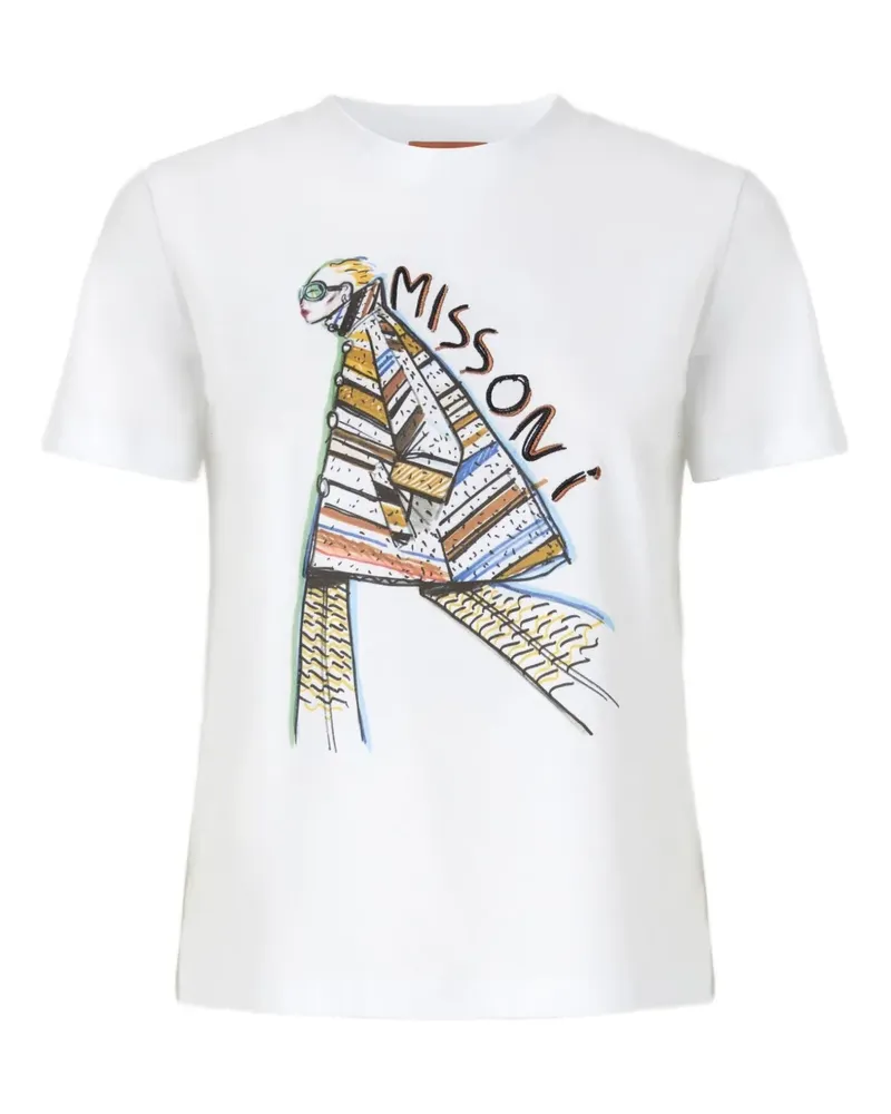 Missoni T-Shirt mit grafischem Print - Weiß Weiß