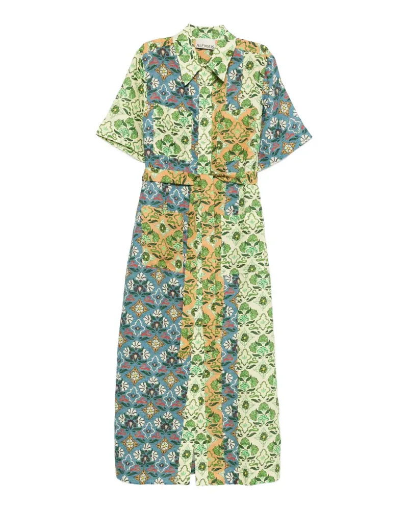 ALEMAIS floral print shirt dress - Blau Blau