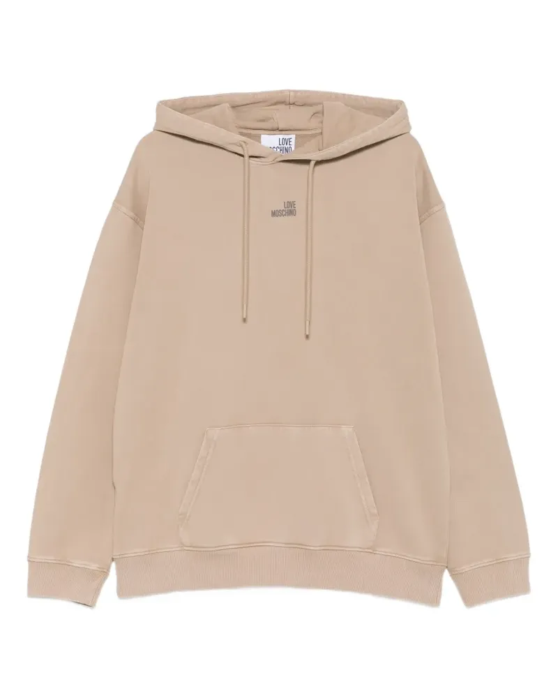 Moschino Hoodie mit Kängurutasche - Nude Nude