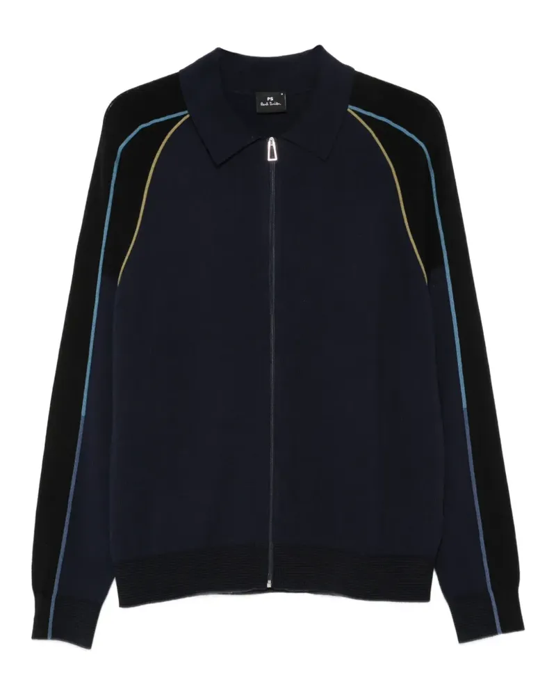 Paul Smith Poloshirt mit gestreiftem Saum - Blau Blau