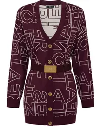 Elisabetta Franchi Intarsien-Cardigan Rot