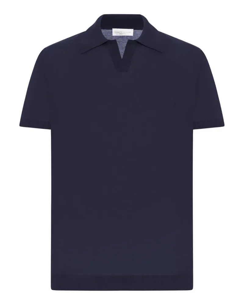 Roberto Collina T-Shirt mit V-Ausschnitt - Blau Blau