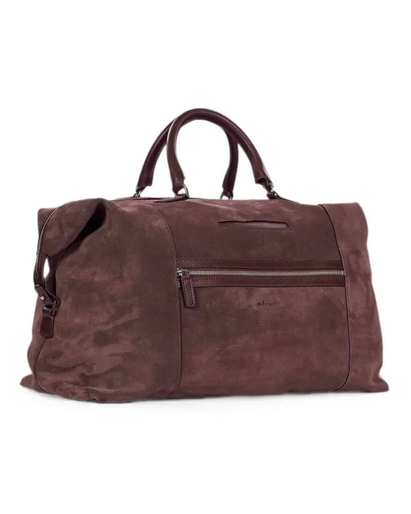 Kiton Reisetasche aus Wildleder - Violett Violett