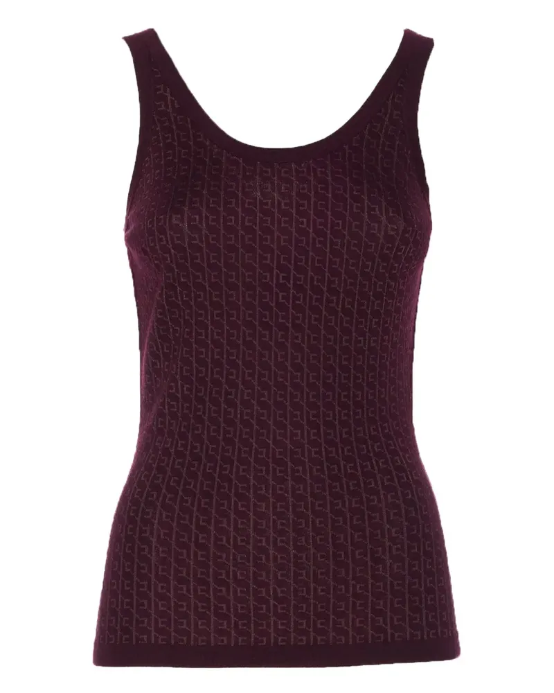 Elisabetta Franchi Trägershirt mit Logo-Print - Rot Rot