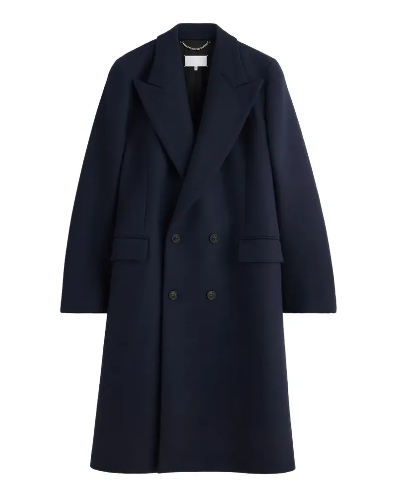 Maison Margiela Doppelreihiger Mantel - Blau Blau