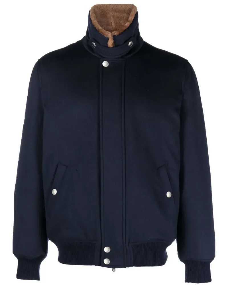 Brunello Cucinelli Gefütterte Bomberjacke - Blau Blau