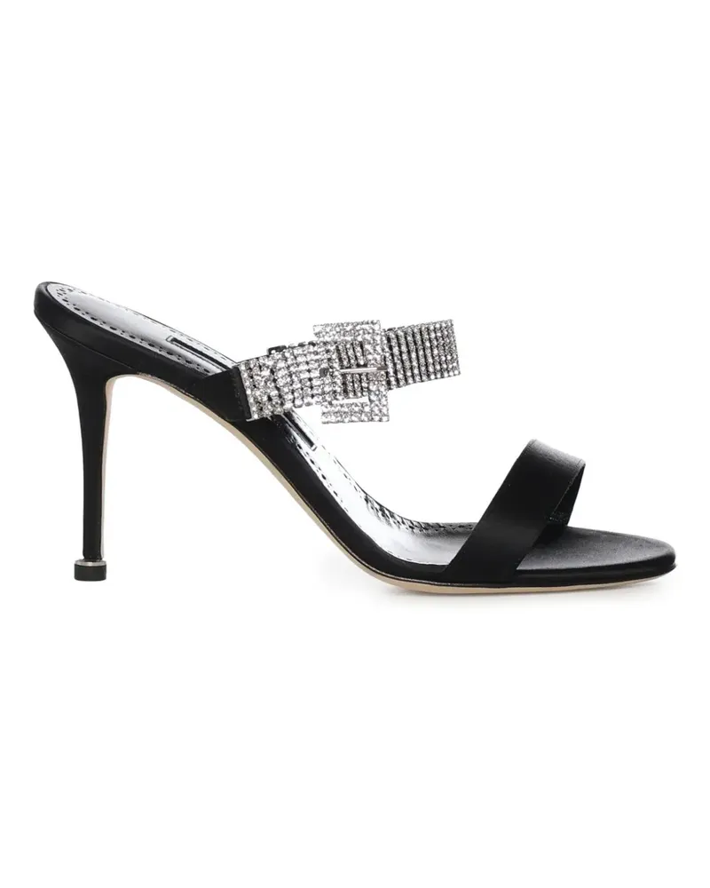 Manolo Blahnik Fibolta embellished mules - Schwarz Schwarz