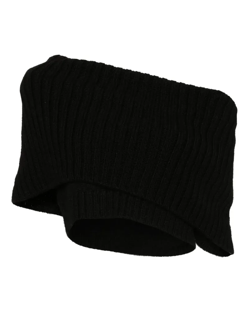 Monse Schulterfreier Pullover - Schwarz Schwarz