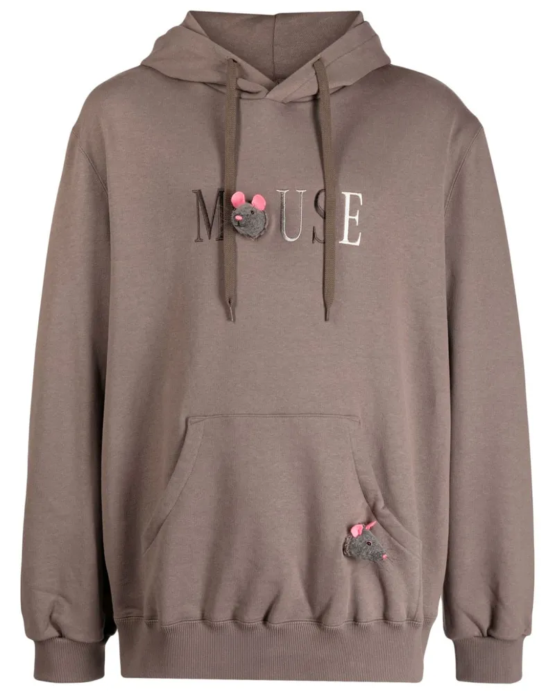 Doublet Bestickter Hoodie - Grau Grau