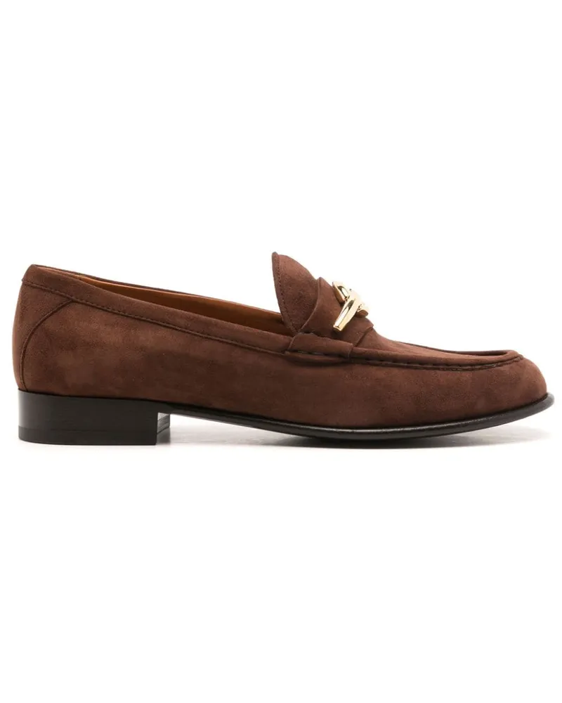 Valentino Garavani VLogo Signature Loafer aus Wildleder - Braun Braun