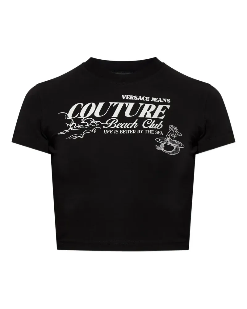 Versace Jeans short sleeve graphic top - Schwarz Schwarz