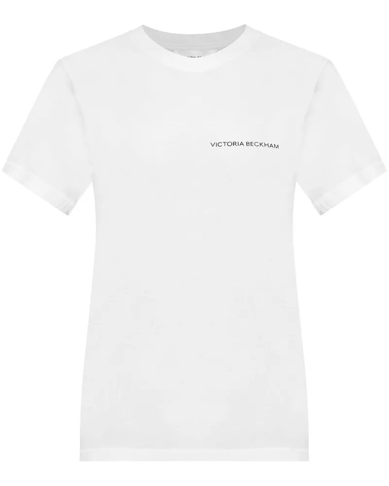 Victoria Beckham T-Shirt mit Logo-Print - Weiß Weiß