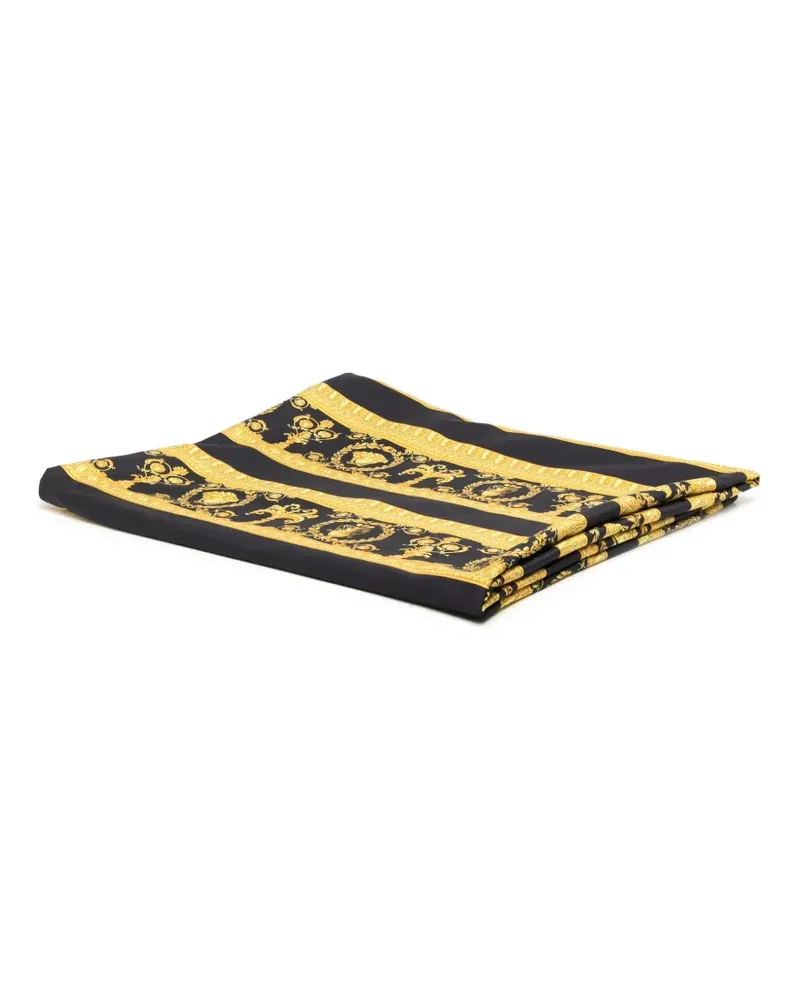 Versace Bettbezug mit barockem Herzmuster - Schwarz Schwarz