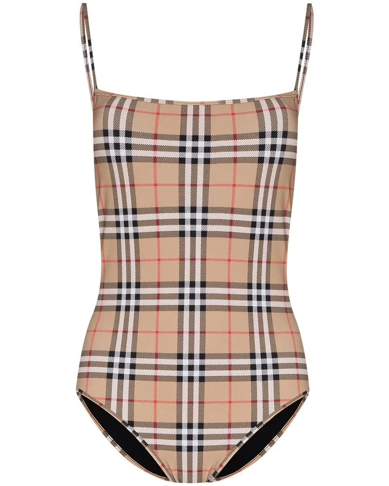 Burberry Badeanzug mit Vintage-Check - Nude Nude