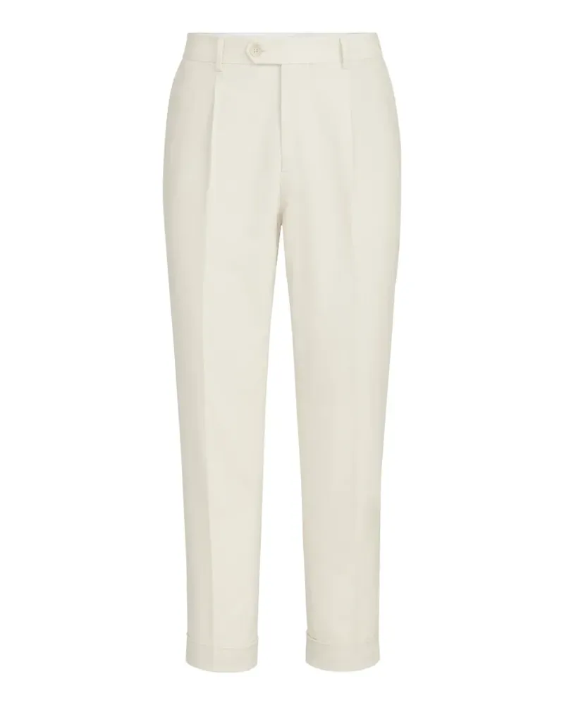 Brunello Cucinelli Feincordhose aus Sea-Island-Baumwolle mit Bundfalte - Nude Nude