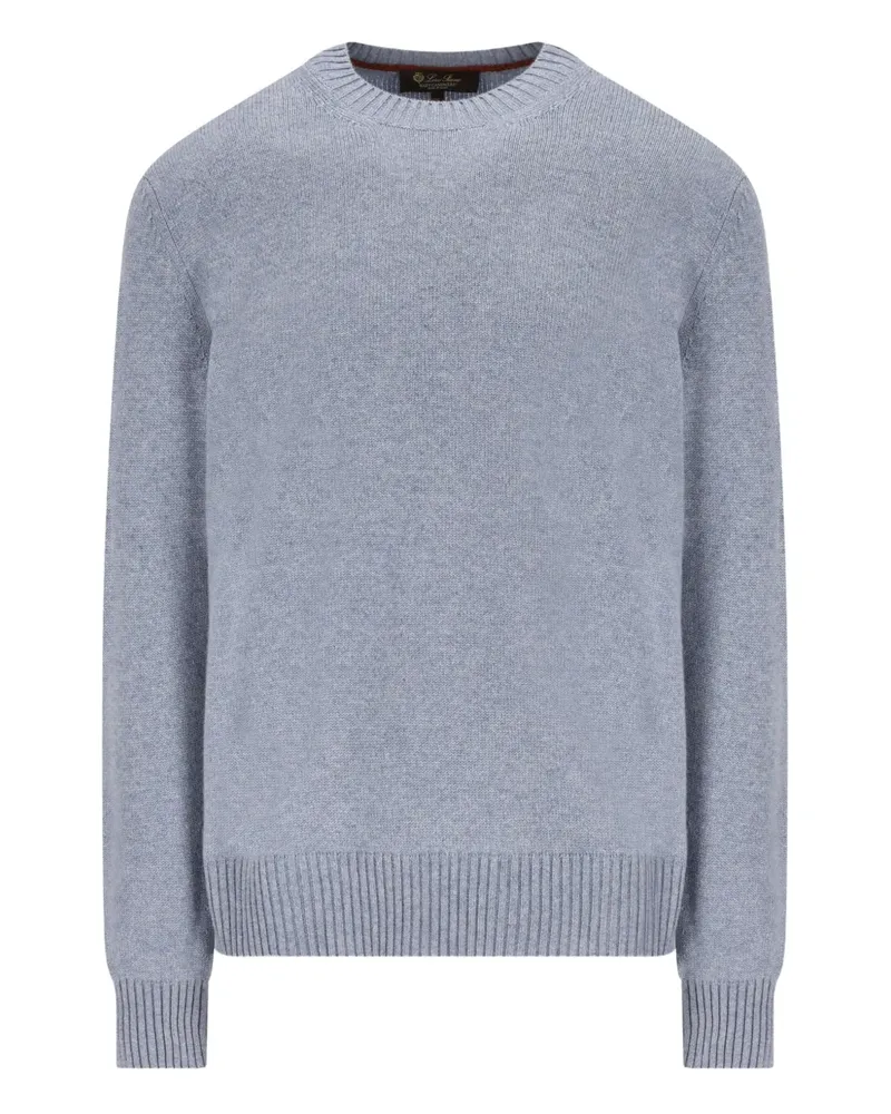 Loro Piana Parksville Kaschmirpullover mit rundem Ausschnitt - Blau Blau