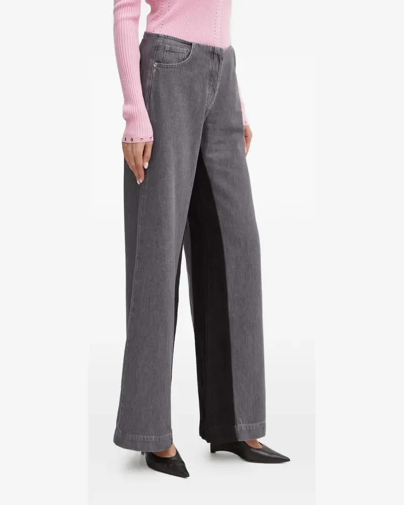 Patrizia Pepe Jeans mit Kontrasteinsätzen - Grau Grau
