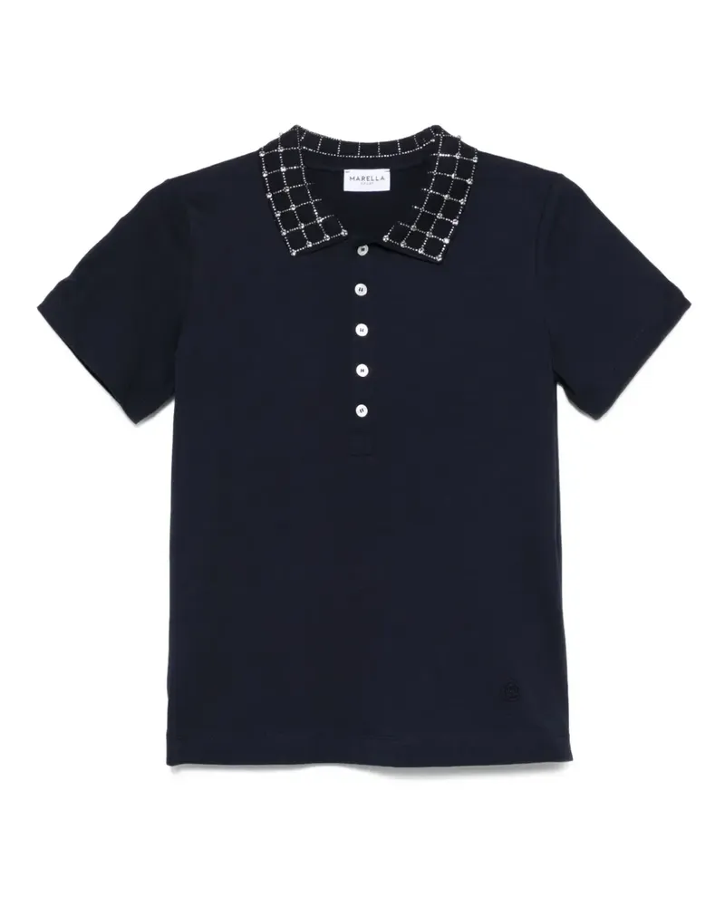 MARELLA Poloshirt mit verziertem Kragen - Blau Blau