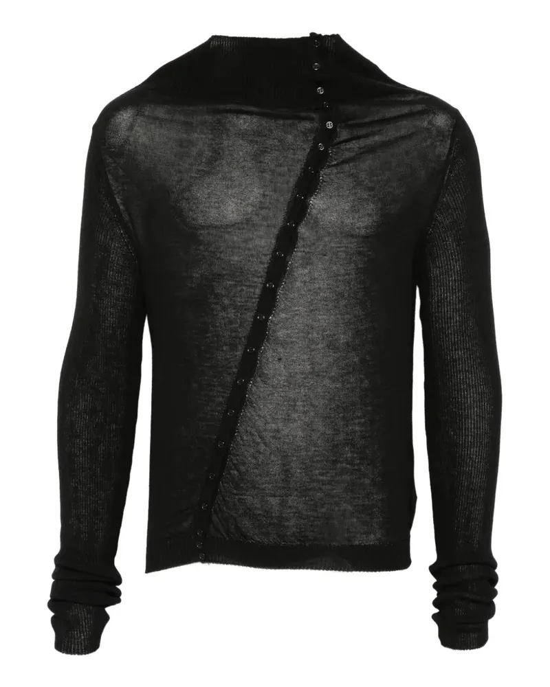Paloma Wool asymmetric button-up cardigan - Schwarz Schwarz