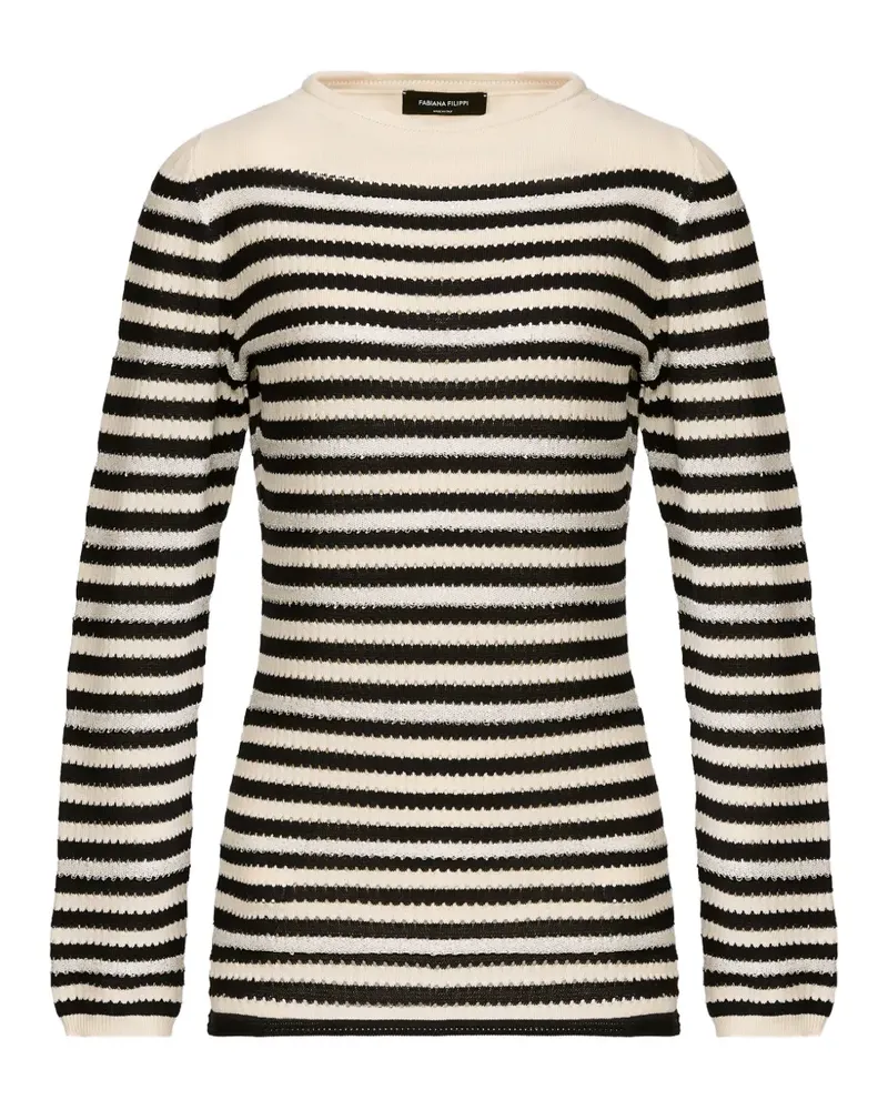 Fabiana Filippi long-sleeve striped sweater - Nude Nude