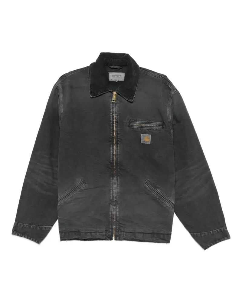 Carhartt WIP OG Detroit logo-patch zip-up cotton jacket - Schwarz Schwarz