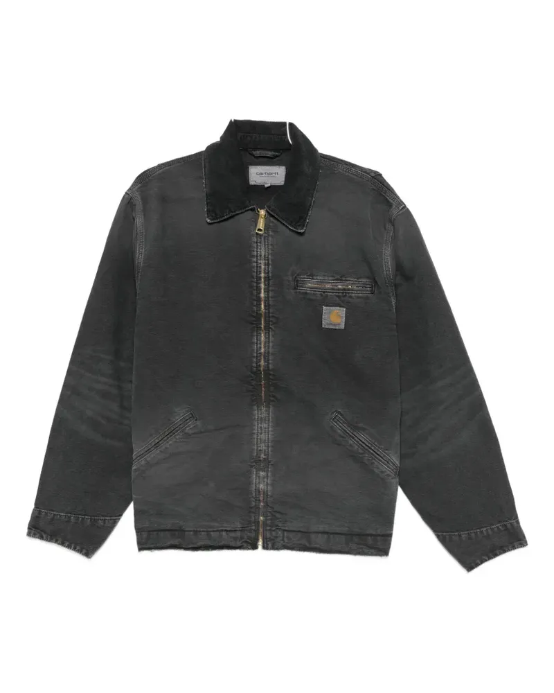 Carhartt WIP OG Detroit logo-patch zip-up cotton jacket - Schwarz Schwarz