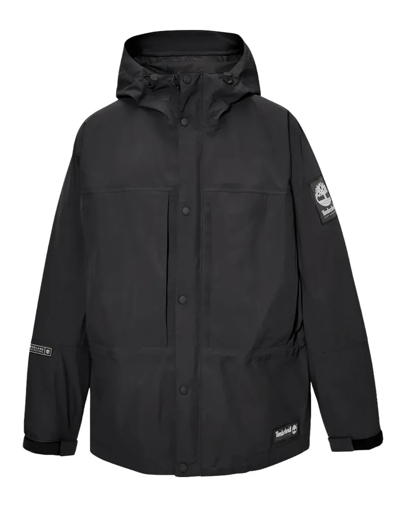 Timberland Kapuzenjacke mit Logo-Patch - Schwarz Schwarz