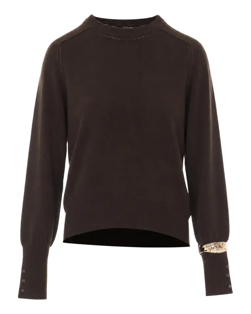 Liu Jo Pullover mit Metallbündchen - Braun Braun